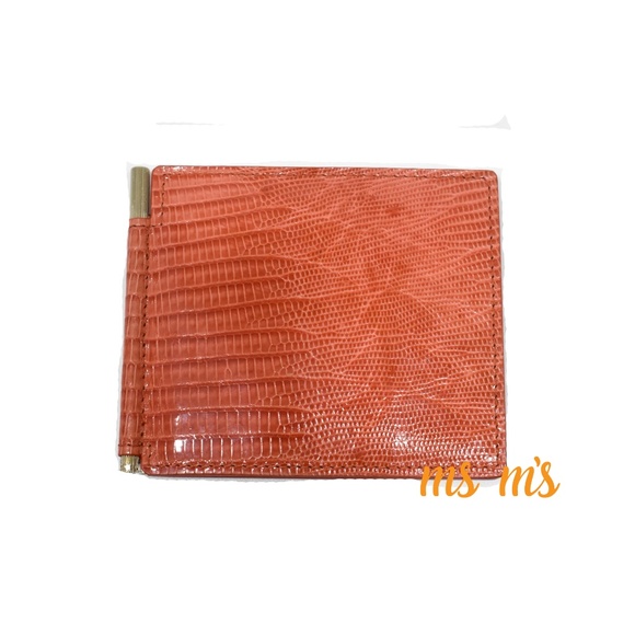 Tom Ford Other - NWT TOM FORD orange Lizard Bifold Card Holder